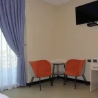 A bedroom vanity area at All Seasons Hotel, Ethiopia.