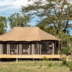 External view of one of the guest tents at The River Lodge, Ol Pejeta Conservancy, Kenya.