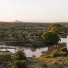 Aerial view of Ol Gaboli Lodge, Kenya.