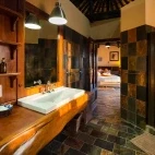 The luxury bathroom area in one of the suites at Etosha Mountain Lodge.