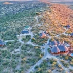Aerial view of Etosha Mountain Lodge, Namibia.