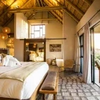 Internal view of the river view suite at Klaserie Drift Misava Safari Camp.