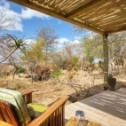 Garden view looking into the Klaserie Drift Nature Reserve, South Africa.