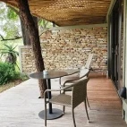Private suite seating areas at the luxury safari camp.
