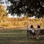Guests enjoying the views of the bush at Camp George.