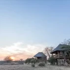 View of some of nThambo Tree Camp's exclusive accommodation, with great views overlooking the nature reserve.