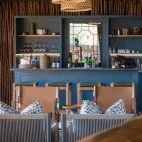 Stylish bar area at nThambo Tree Camp, in Klaserie Private Nature Reserve.