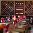 The indoor dining area at Senalala Safari Lodge.