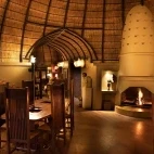 Interior view of a dining area at Hoyo Hoyo Safari Lodge, Kruger National Park.