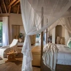 Large suite bedroom at Dulini River Lodge.