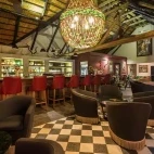 The spacious bar at Sabi Sabi Bush Lodge.