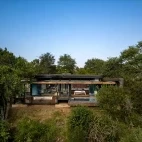 Exterior view of one of the guest suites, complete with pool and lounge area at Tanda Tula, South Africa