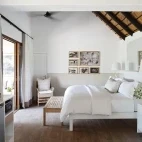 Suite bedrooms at Varty Camp, with light airy interior design at Varty Camp in South Africa