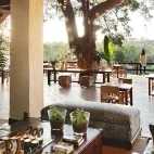Open decking area from the lounge area at Varty Camp in South Africa