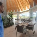 Dining room at Halla Kella Lodge in Ethiopia.