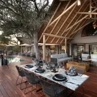 Verandah at Serondella Game Lodge in South Africa.