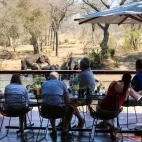 Waterhole at Serondella Game Lodge in South Africa.