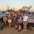 Family on safari in South Africa.