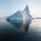 Iceberg at sunrise in Greenland.