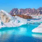 Icebergs in Greenland.