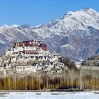 Monastery & village in Ulley Valley, India.