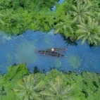 Aerial of Kerala's landscapes in India