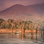 Boat in Periyar National Park, India