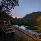 The swimming pool at Jansen's Bungalow, Sri Lanka.