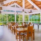 The restaurant dining area at Lavendish Wild Safari, Sri Lanka.