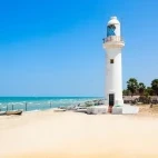 Talaimannar Lighthouse in the Mannar region, Sri Lanka.