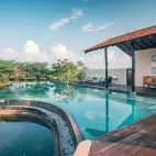 The pool area at Palmyrah House, Sri Lanka.