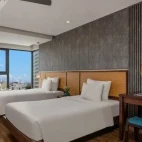 A twin bedroom at White Sand Boutique Hotel, Vietnam