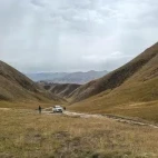 Vehicle in the Gouli Valley, Qinghai, China.
