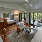 Interior view of the billabong suite at Silky Oaks Lodge, Australia.