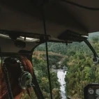 A helicopter flight experience over Daintree National Park, Australia.