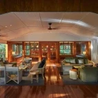 The treehouse lounge area at Silky Oaks Lodge, Australia.