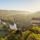 Saint-Cirq-Lapopie, in the Lot Valley, France.
