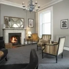 Communal room at The Victoria Hotel, Northumberland, UK.