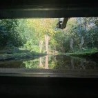 View from the hide in Edotopia Nature Reserve.