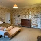 Bedroom at Killiechronan House in Isle of Mull, Scotland.