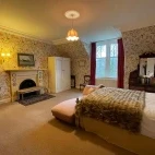 Bedroom at Killiechronan House in Isle of Mull, Scotland.