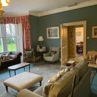 Drawing room at Killiechronan House in Isle of Mull, Scotland.