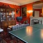 Games room at Killiechronan House in Isle of Mull, Scotland.