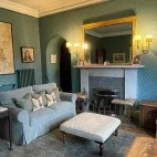 Living room at Killiechronan House in Isle of Mull, Scotland.