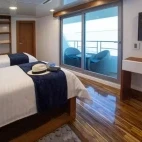 Cabin on board Infinity ship in the Galapagos Islands