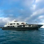 Infinity ship in the Galapagos Islands