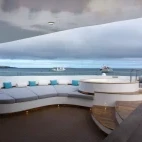 Hot tub on board Infinity ship in the Galapagos Islands