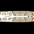 Deck plan for Infinity ship in the Galapagos Islands