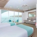 Golden suite on board Endemic ship in the Galapagos Islands