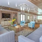 Lounge on board Endemic ship in the Galapagos Islands